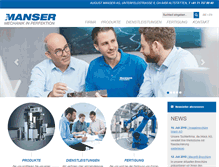 Tablet Screenshot of manser-ag.com